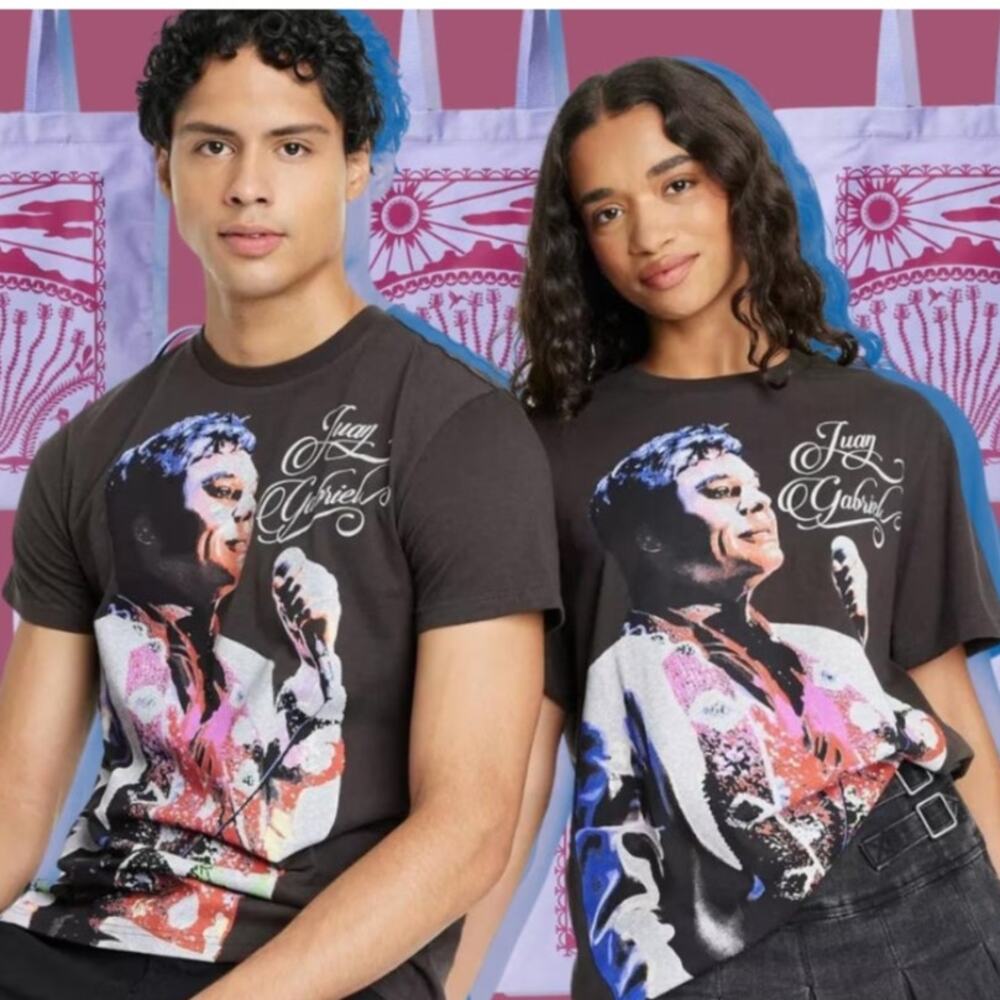 NWT Latino Heritage Month Juan Gabriel Graphic Print T-Shirt  Black Unisex Large